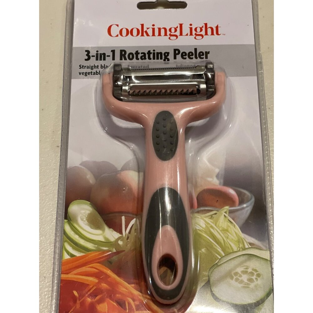 COOKING LIGHT PEELER Pink 3-IN-1 ROTATING‎ PEELER